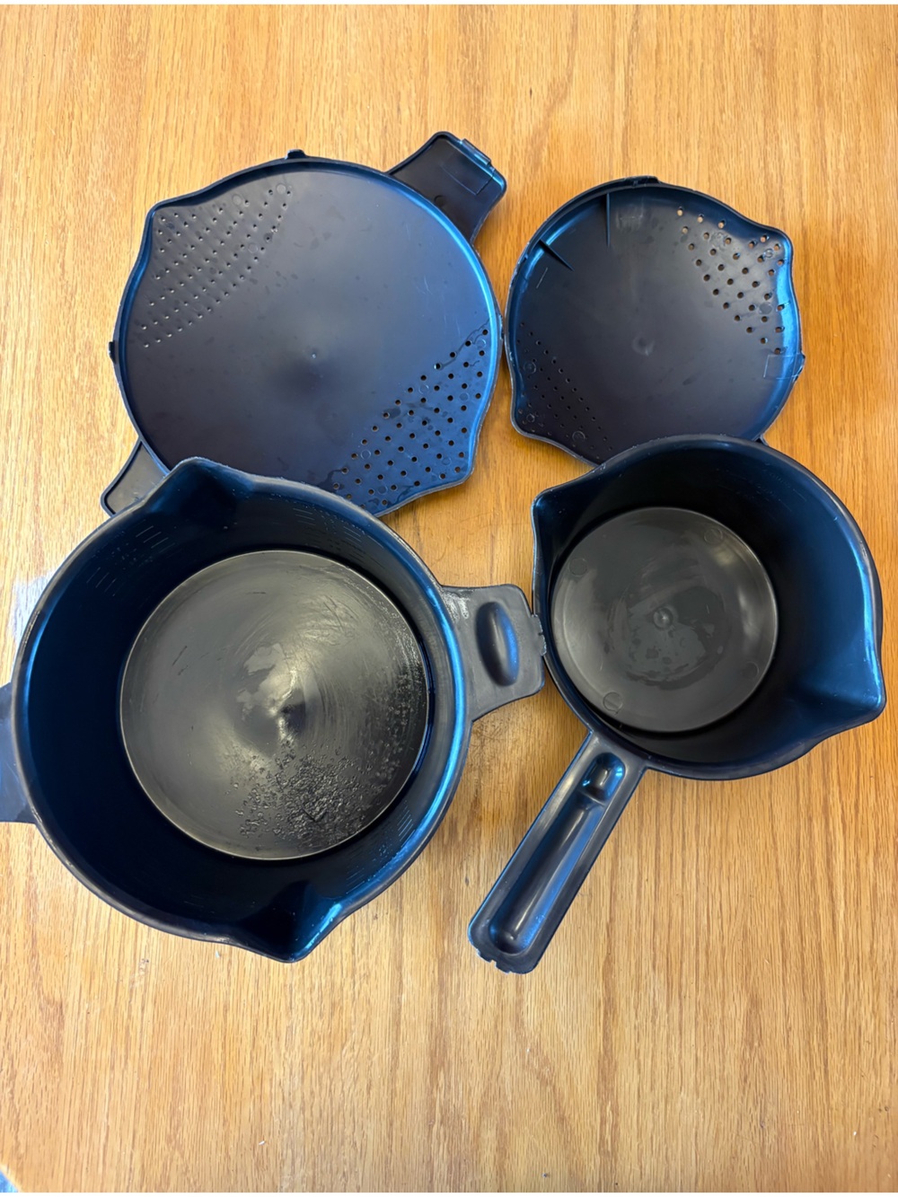 Vintage Pampered Chef Micro-Cooker Set (1-Qt & 2-Qt) – Black